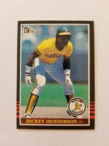 Tarjeta de béisbol Rickey Henderson 1985 Donruss #176 Oakland Athletics - Imagen 1 de 2