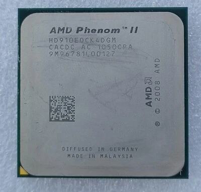 AMD Phenom II X4 910E HD910ECK4DGM AM2+ AM3 Quad Core 65W TDP Desktop CPU - Image 1 of 2