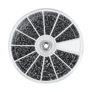 600 Piezas 12 Tipos de Tornillos Pequeños Tuercas Surtido Kit M1 M1.2 M1.4 M1.6 con Plástico - Imagen 1 de 12