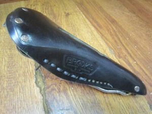 NOS VINTAGE BROOKS B17 CHAMPION STANDARD SCHWARZ LEDER GENIETET SATTEL - Bild 1 von 7