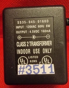 SS35-045-0160D ADAPTER 4.5V 160ma - Picture 1 of 3