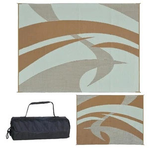 Stylish Camping 159127 9-feet by 12-feet Reversible Mat, Plastic Straw Rug, L... - Picture 1 of 5