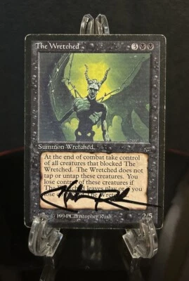 MTG Magic The Wretched Legends Artist Signed Christopher Rush MP Moderately Play - Image 1 of 2