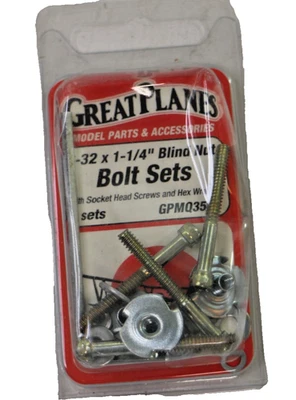 GREATPLANES 6-32 x 1-1/4" Blind But Bolt Sets 4 sets GPMQ3509 - Image 1 of 2
