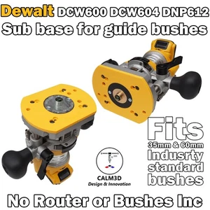 Dewalt DCW600 DNP612 D26200 Dual Fit Sub-Base Fits Trend & Brass Bushes -INC P&P - Picture 1 of 10
