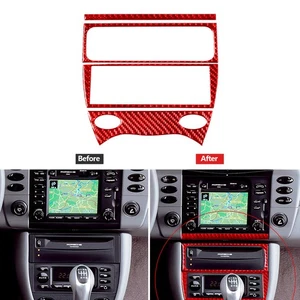 Red Carbon Fiber Storage Box Panel Cover Trim For Porsche Boxster 1998-04 Type B - Picture 1 of 12