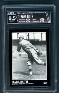 1992 Megacards Babe Ruth Collection Babe Ruth #1 HGA 8.5 - Picture 1 of 2