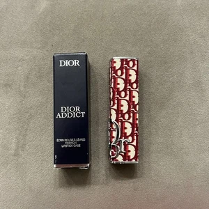 DIOR Addict Lipstick Case LIMITED EDITION BURGUNDY OBLIQUE MONOGRAM Lipstick - Picture 1 of 2