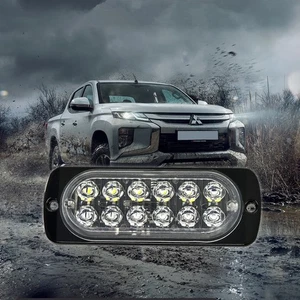 Rear yellow Fog 2pcs 12Led Lamp Light DC 12V 24v For Truck Car Van Bus Cab - Picture 1 of 9