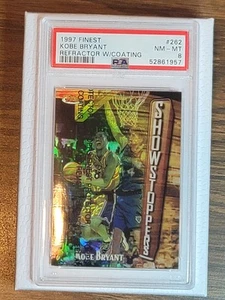1997 Topps Finest Kobe Bryant Showstoppers REFRACTOR with COATING #262 PSA 8 - Picture 1 of 14