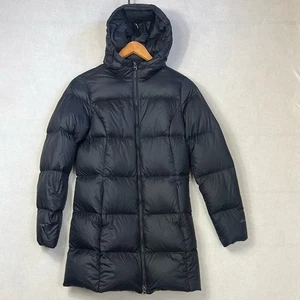 Eddie Bauer Luna Peak Down Parka Cappotto con Cappuccio Donna Taglia XS Nero Puffer - Foto 1 di 13
