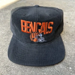 Vintage Cincinnati Bengals SnapBack Hat Cap New Era Corduroy 80s 90s NFL Script - Picture 1 of 7