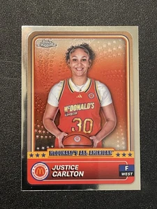 2024 Topps Chrome McDonald's All-American #65 Justice Carlton - Bild 1 von 2