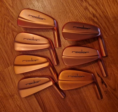 RADAR Forged 1020s golf blade iron heads in raw copper finish 4,pw BRAND NEW - Image 1 of 4
