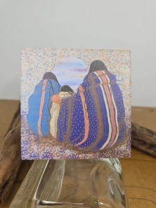 Töchter Mondfliese, 4x4, von Jeanne Rorex Brücken Keramikfliese Indianer  - Bild 1 von 7