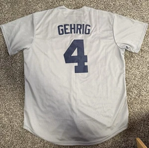 NEW #4 Lou Gehrig Day New York Yankees Men's Baseball Jersey Sewn Stitched 3XL - Picture 1 of 2