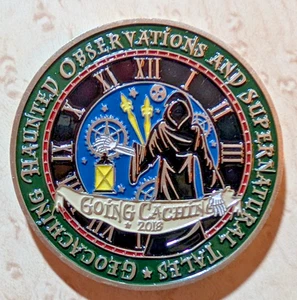 2018 Going Caching - New Unactivated Geocoin Rome Wolf - Grim Reaper - Picture 1 of 2