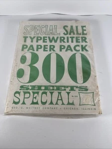 Typewriter Paper Geo C Whitney 300 Sheets Vintage 5310 New Sealed - Picture 1 of 2