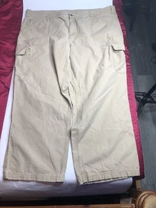Duluth Trading Co Men's 48x32 Pants Tan Khaki Cargo 100% Cotton - Picture 1 of 8