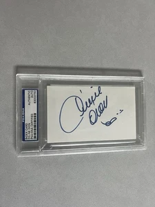 Celine Dion signed encapsulated 3x5 index card PSA/DNA COA slabbed Music Legend - Picture 1 of 2