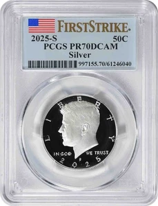 2025-S Kennedy Silver Half Dollar PR70DCAM First Strike PCGS - Picture 1 of 2