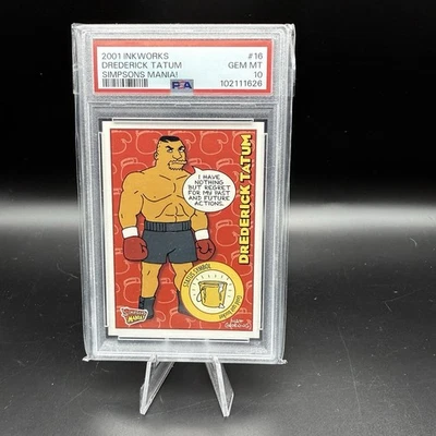 Drederick Tatum (Mike Tyson) | The Simpsons PSA 10 Inkworks Mania! RARE LOW POP - Image 1 of 2