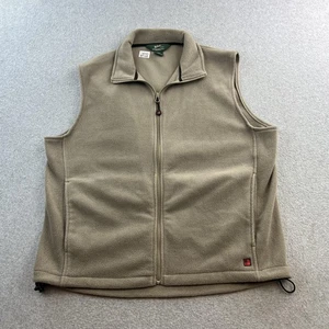 Woolrich Vest Mens Large Tan Fleece Full Zip Sleeveless Outdoor Hiking Jacket - Picture 1 of 12