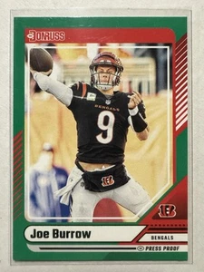 2024 Panini Donruss Joe Burrow #10 Press Proof Green Cincinnati Bengals - Picture 1 of 2