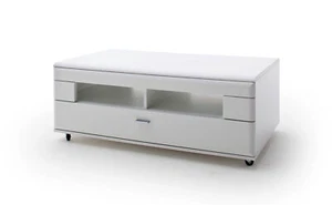 Couchtisch Alexia 11 weiß matt Nb. 115x44x70 cm Sofatisch Beistelltisch - Bild 1 von 4