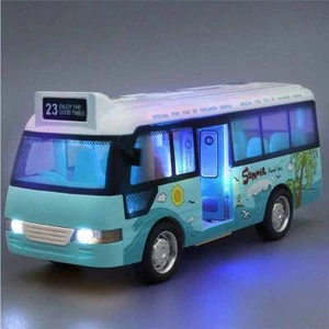 Simulation Bus Spielzeug Modell mit Sound&Licht und Türen öffnen Fahrzeug Kinder - Bild 1 von 7