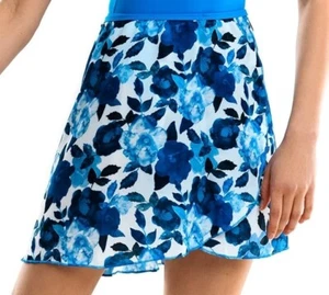 Basilica Dancewear BAW0713 Eden Wrap Printed Skirt Blue Flowers One Size - Picture 1 of 2