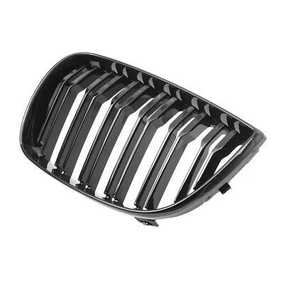 For BMW 1 Series E81 E87 04-07 Kidney Grill Grille GLOSS BLACK Double Bridge - Image 1 of 4