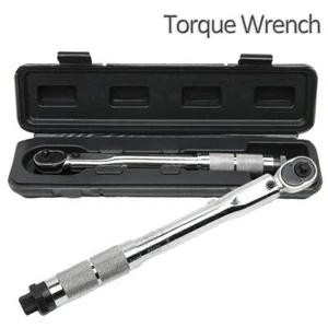 1/4'' 5-25NM Adjustable Click Torque Wrench Bicycle Repair Tools Kit Set Spanner - Picture 1 of 12