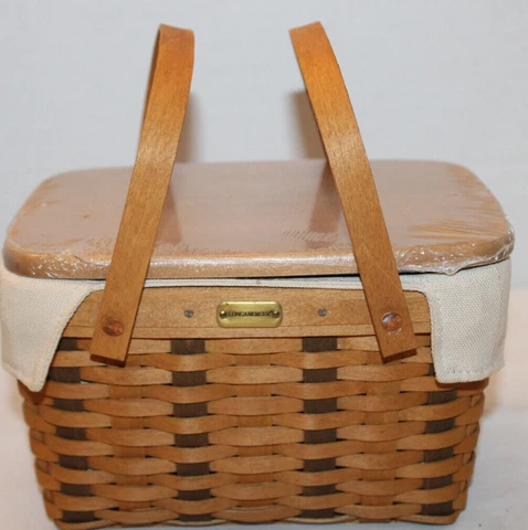 LONGABERGER HOME OFFICE BASKET, NEW,  FABRIC, LID, PROTECTOR, 10TH ANNIVERSARY Cover