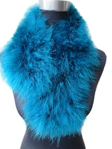 Real Ostrich Feather Fur Scarf Wraps Winter Warm Neckerchief For Wedding Party - Picture 1 of 19