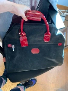 TOLLE JACK GEORGE SCHWARZ-ROTE HANDGEPÄCKTASCHE/GEPÄCK MIT KOSTENLOSEM VERSAND - Bild 1 von 7