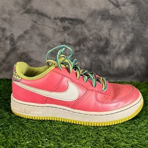 Nike Air Force 1 Girls 5.5Y Pink White Shoes Sneaker Athletic Casual Gym - Picture 1 of 13