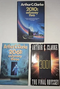 Arthur C. Clark Space Odyssey Book Lot of 3 Hardcover Novels All First Editions - Foto 1 di 22