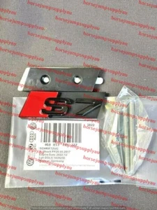 Genuine Style Gloss Black S7 Mesh Grille Emblem Badge for Audi S 7 Gloss not Mat - Picture 1 of 11