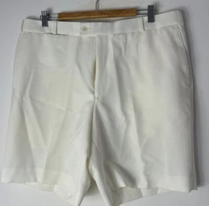 Fletcher Jones lawn bowls shorts CREAM. Size 96 Logo, - Picture 1 of 10