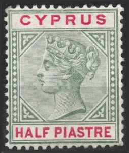 SG40 Sn:#28 ½ piastre 1896 CYPRUS Definitive Issues -Queen Victoria , MNH F - Picture 1 of 2