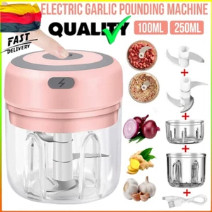 350ML Küche Elektrisch Zerkleinerer Mini Knoblauchhacker Obst Zwiebelschneider - Bild 1 von 24