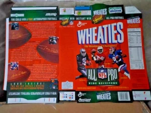 NFL All Pro Wide Receivers Wheaties Flat Cereal Box - Brown, Rice & Reed - Imagen 1 de 1