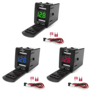 4.8A USB Port Car 12V/24V Digital LED Voltmeter - Photo 1 sur 11