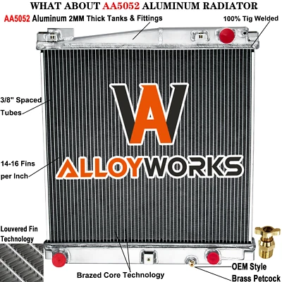 Radiador de aluminio de 2 filas para Lincoln Aviator 2003-2005 2004 4,6 L V8 Foto 1 de 4