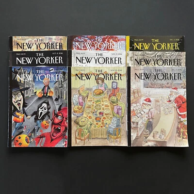 Nine 2018 New Yorker Magazine Issues • No Subscription Labels! - Image 1 of 4