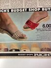Atlanta GA Print Ad 1980 AJC Rich’s Women Fashion Shoes Sandals Buckle Slides
