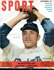 Don Newcombe Signed 1950 Sport Magazine Autographed Dodgers Ex/MT PSA/DNA - Picture 1 of 2