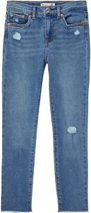 Levi's® Girl's High-Rise Straight Jeans, Indigo Avenue, 8 - Picture 1 of 2