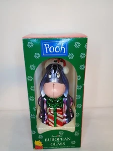 Vtg 1997 Eeyore Santa's Best European Style Mouth Blown Glass Ornament - Picture 1 of 3